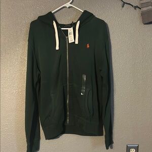 Polo Ralph Lauren Green Zip-Up Hoodie